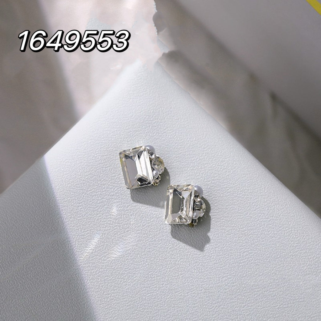 9*9mm Right Rectangle Pile Diamond with Pearl Collection