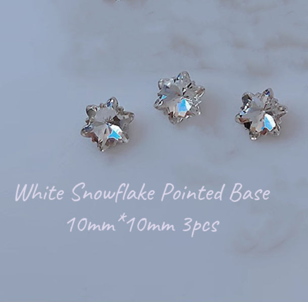 Nail Formula White Snowflake Pointed Base 3pcs