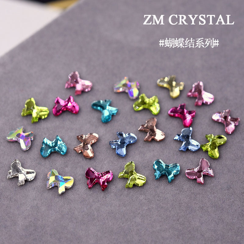 AL10626 Flat Base Ribbon Shape Diamond 5.5*7mm Mixing Pack 50pcs