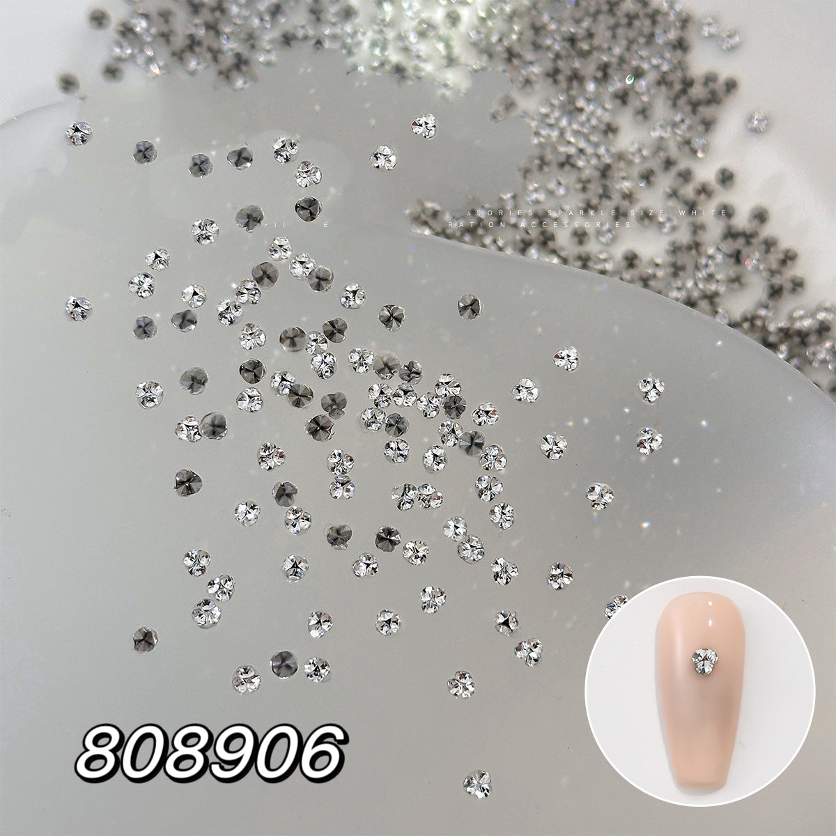 808906 K9 SS6 Mini Transparent Pile Diamond Rhinestone 10pcs