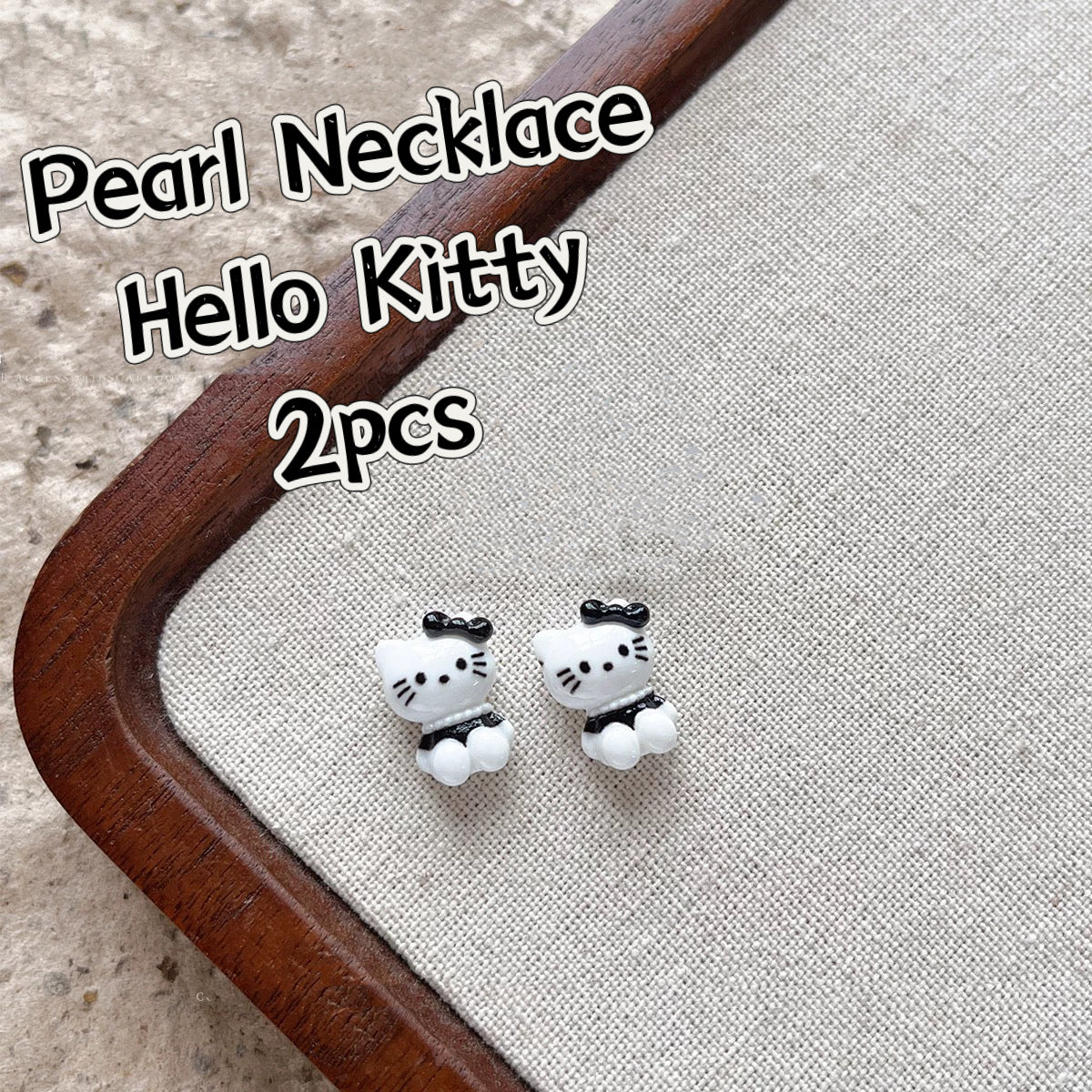 3D Nail Art Resin Black and White Hello Kitty Collection