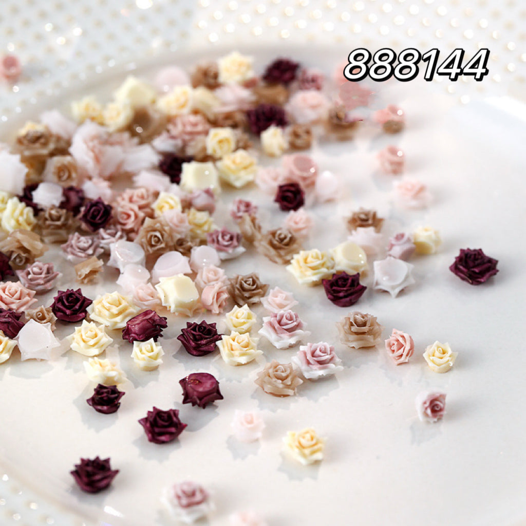 3D Nail Decor Resin Rose Camellia Collection