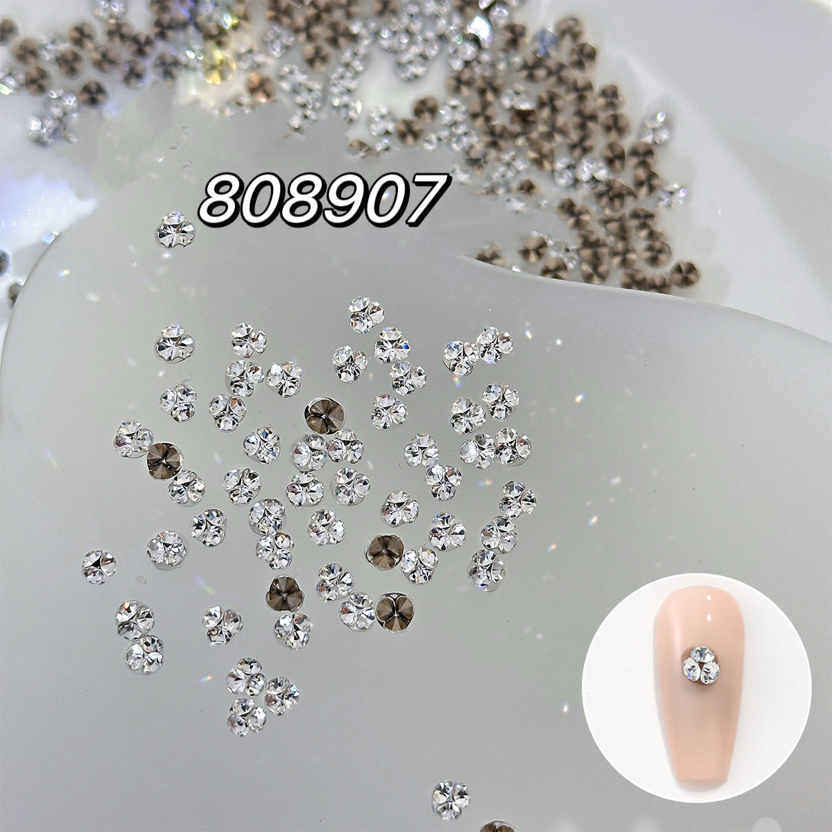 808907 K9 SS10 Mini Transparent Pile Diamond Rhinestone 10pcs