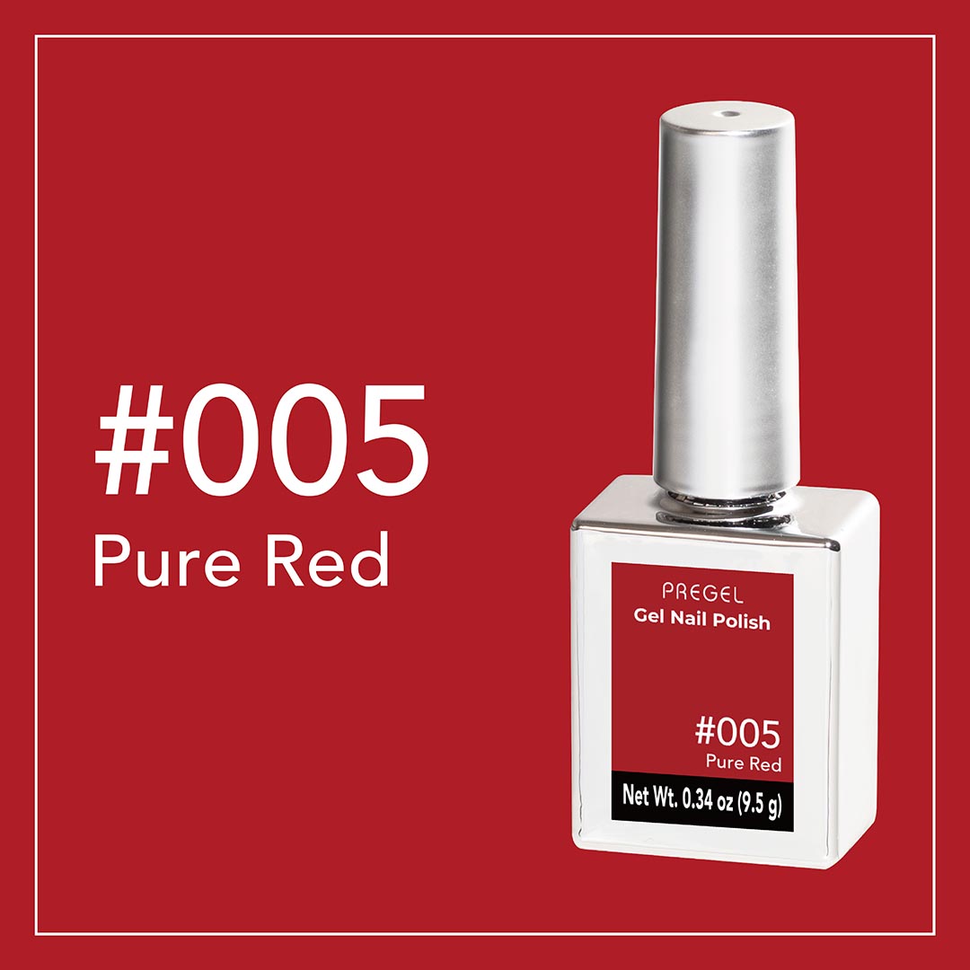 PREGEL COLOR SERIES GEL NAIL POLISH Pure Red 005 9.5g