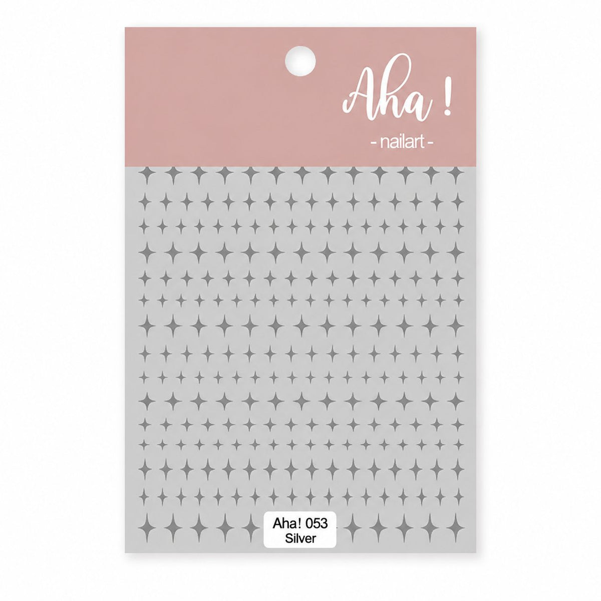 Aha! Nailart Silver Small Star Nail Art Stickers 053-04 – product image 2