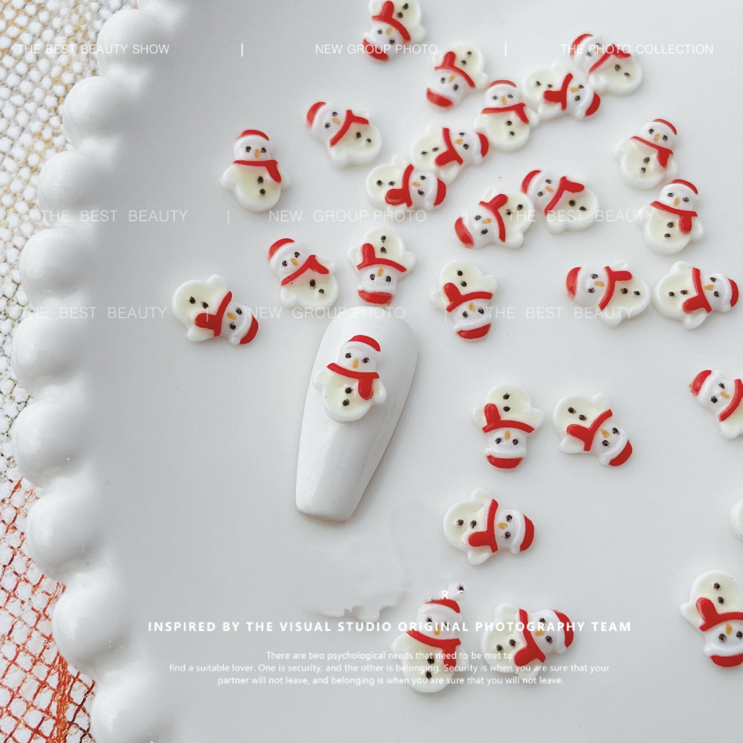 Nail Formula Cute Christmas Snowman 5pcs