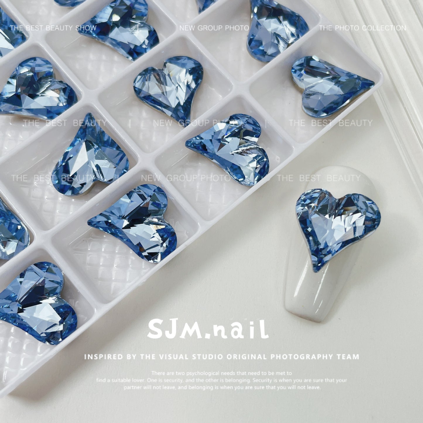 Nail Formula 12*13mm Heart Crystal K9 2pcs