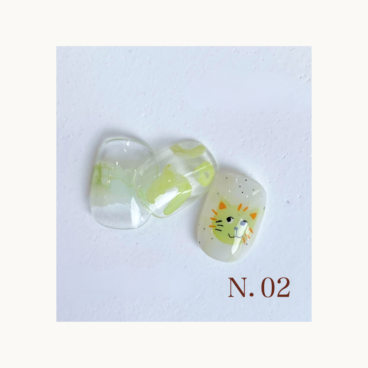 Fresh Lime Mist blooming ink nail art sample