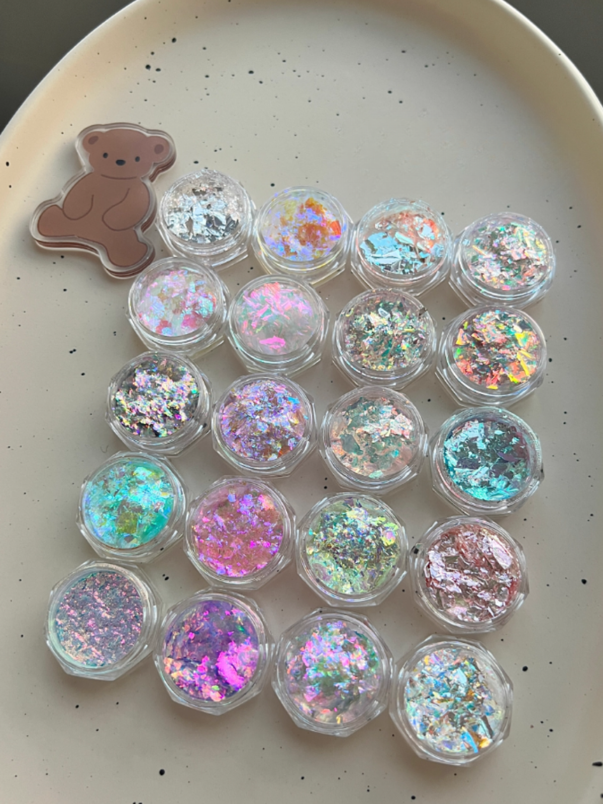 Cherry Nail Artistic Glitter Collection from NFormula Life, featuring holographic, pearlescent, and metallic glitters for creative nail art and professional salon use.