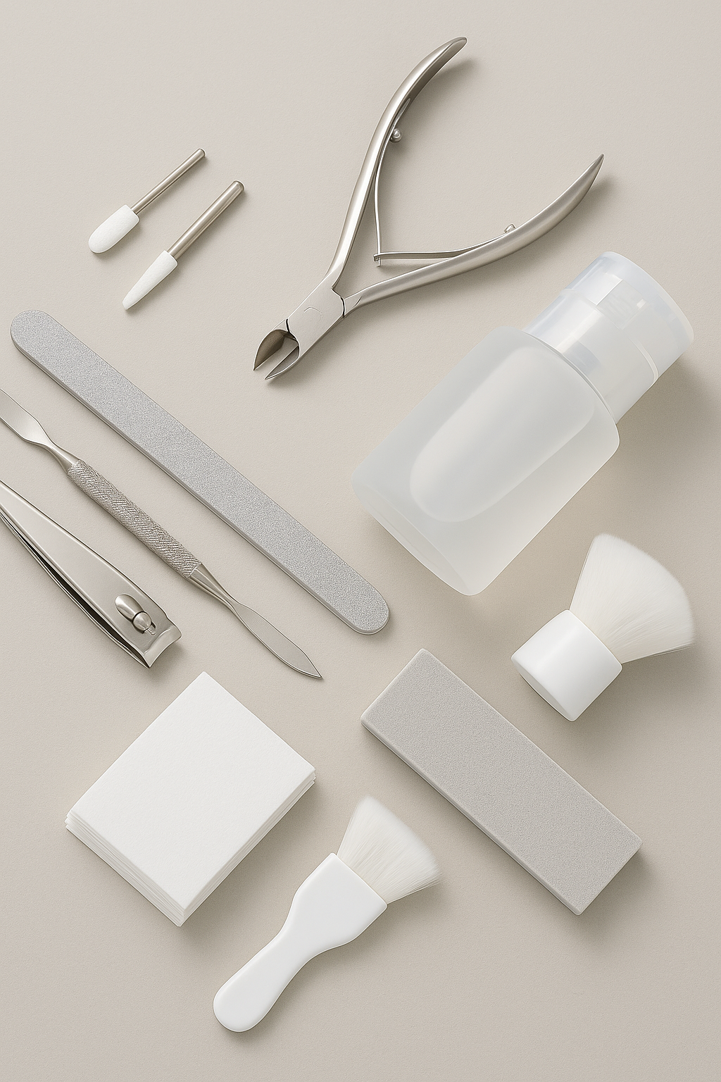 NFormula Life prep and nail surface support tools — cuticle tools, files, buffers, and cleansing essentials for nail preparation.