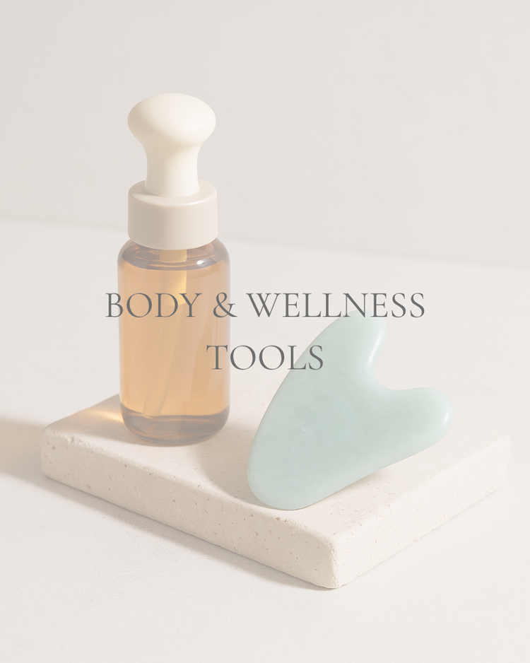 A selection of body and wellness tools designed to support relaxation, circulation, and daily rejuvenation, including massage devices and skin-relief accessories from the NFormula Life body-care collection.