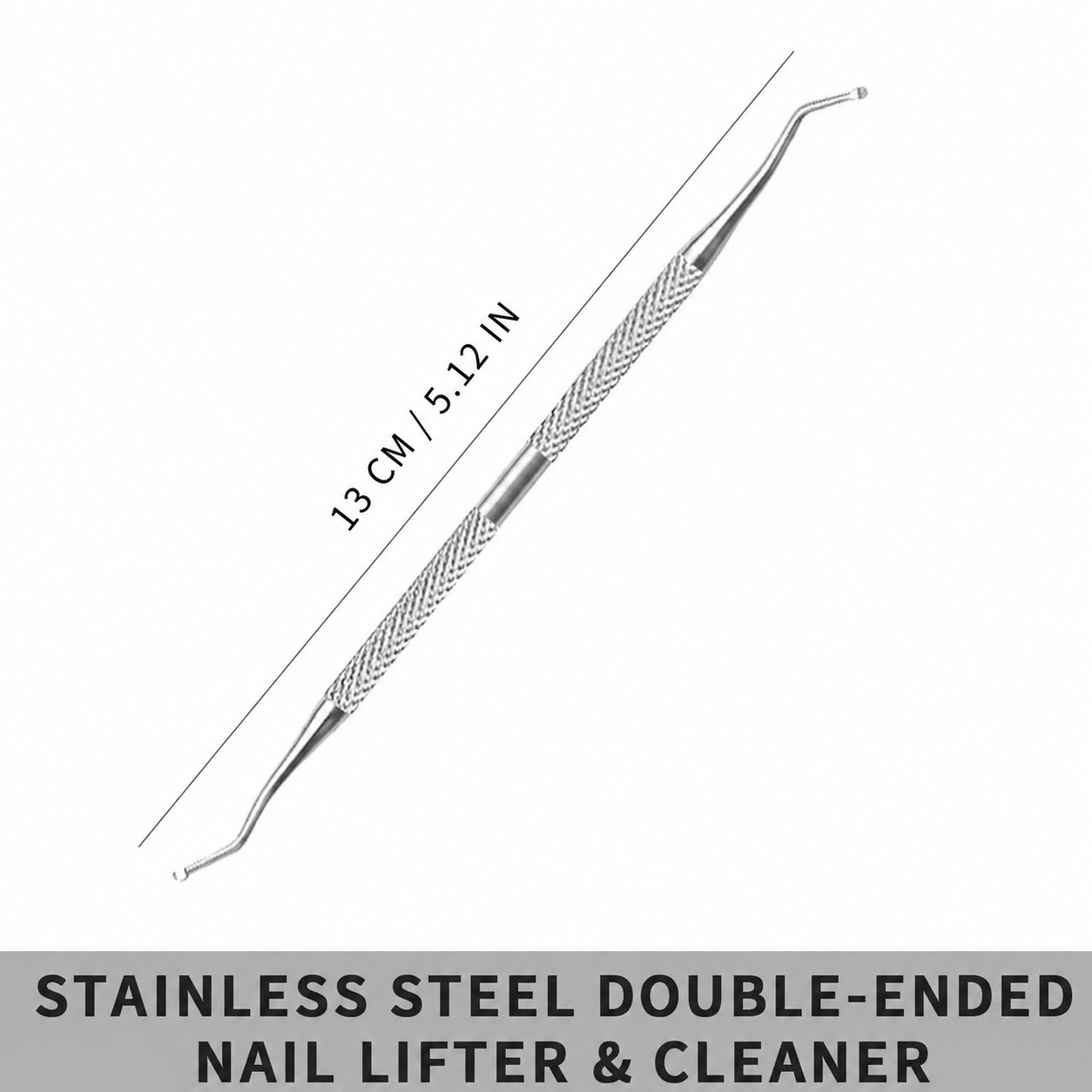NF Select double-ended stainless steel toenail lifter and nail cleaner, 13 cm
