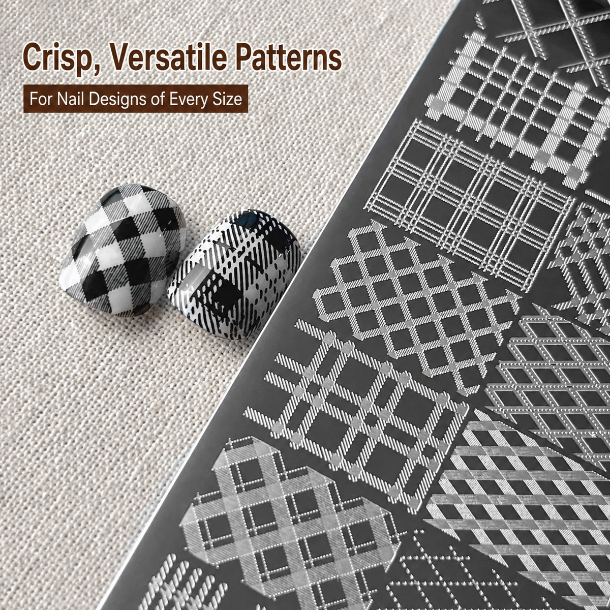 NF Select Plaid & Check Nail Stamping Plate - image 2