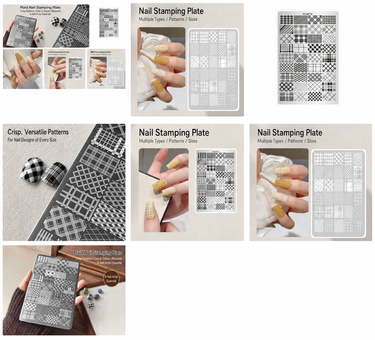 NF Select Plaid & Check Nail Stamping Plate - image 4