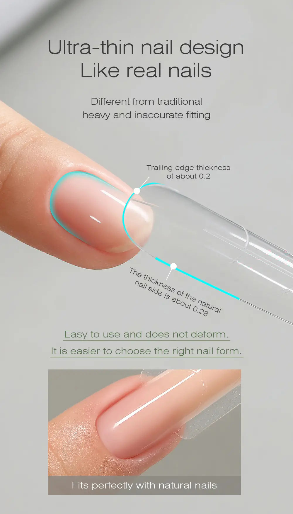 NF x MR NAIL #W557 Sandwich Dual Nail Forms – Shape #W557 Long Oval - image 4