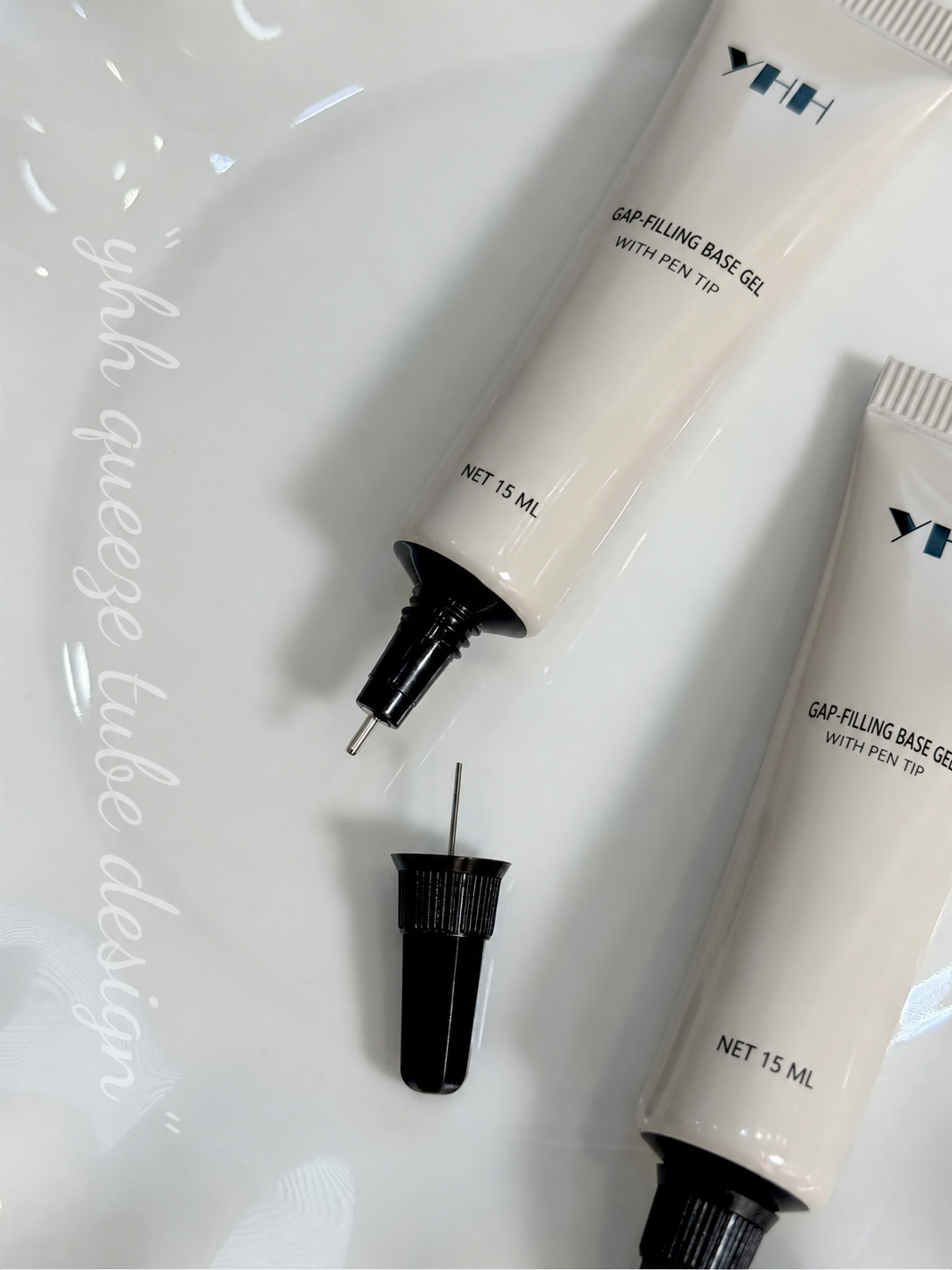 YHH Gap-Filling Base Gel precision pen-tip dispenser detail.