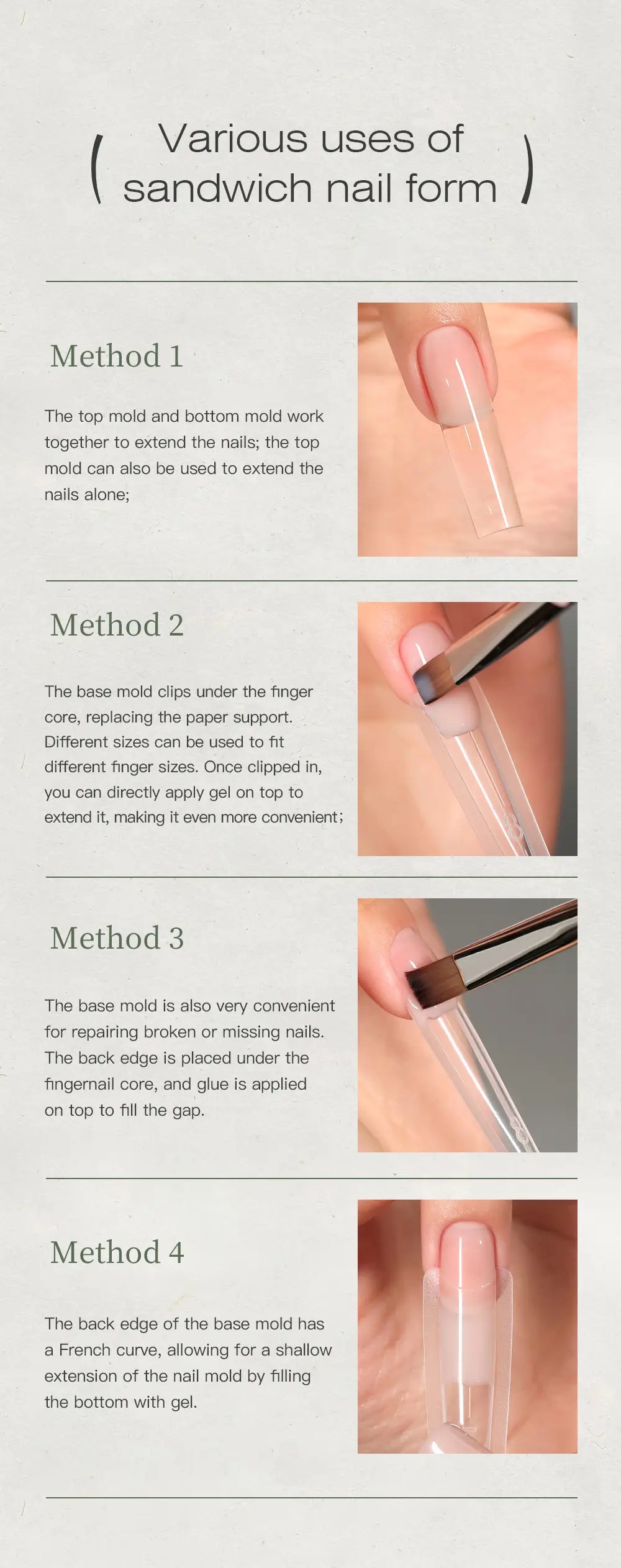 NF x MR NAIL #W557 Sandwich Dual Nail Forms – Shape #W557 Long Oval - image 2