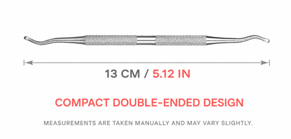 NF Select double-ended stainless steel nail lifter dimensions, 13 cm or 5.12 inches