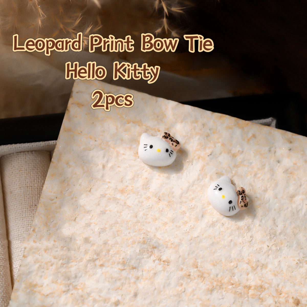 3D Nail Art Resin Leopard Print Hello Kitty Collection
