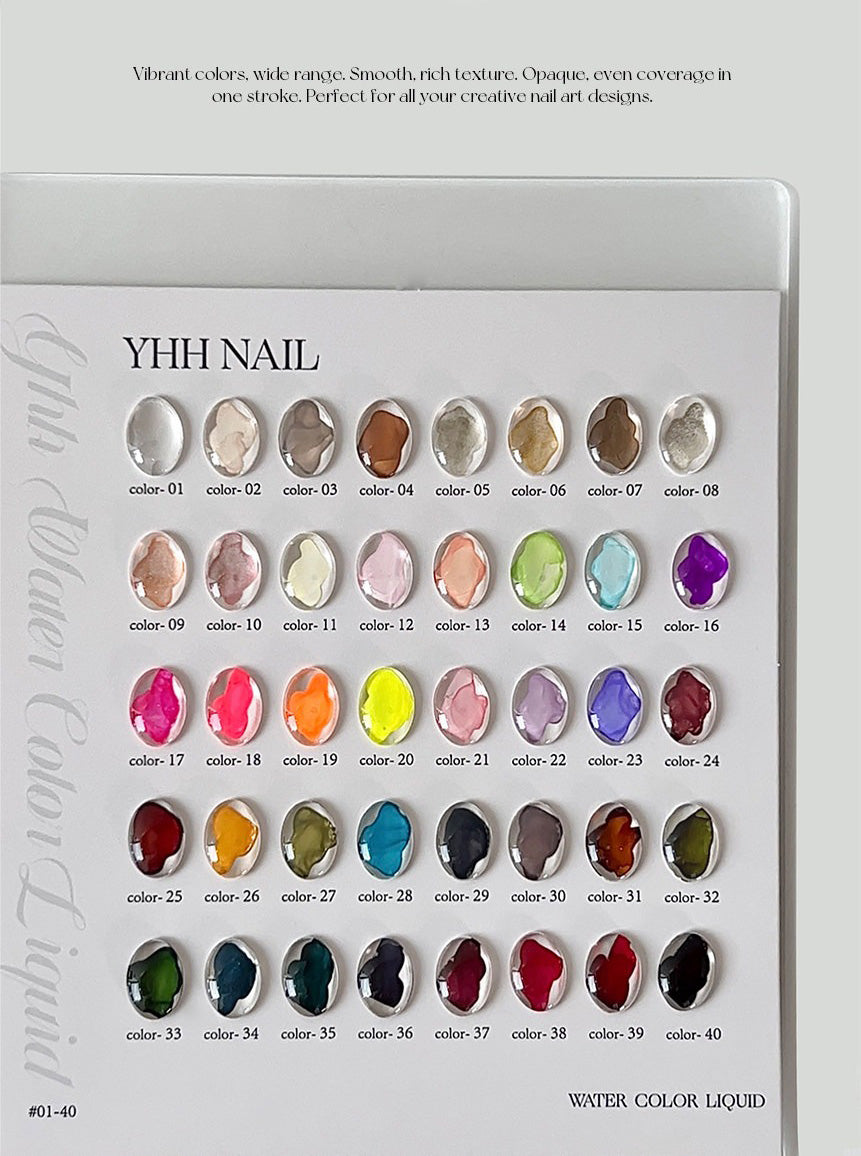 YHH Watercolor Nail Ink 7ml（A01-A40） - image 3