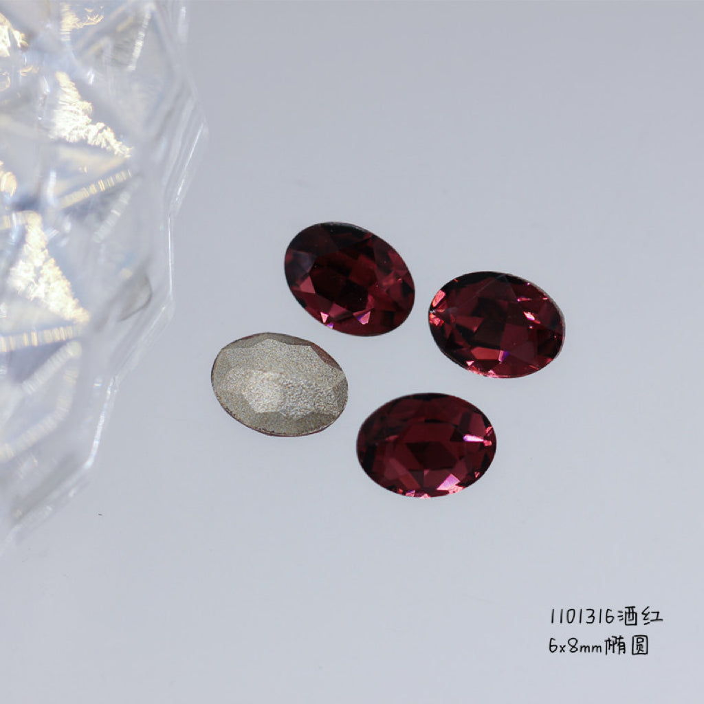 Nail Formula Pointed Base 6*8mm Oval Diamond 4pcs