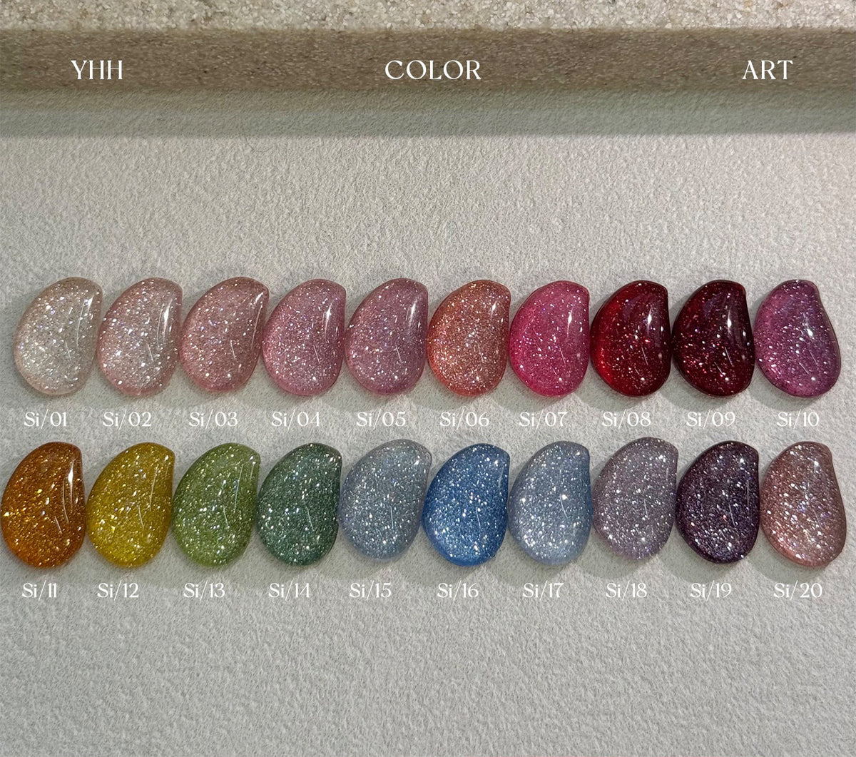 YHH Rose & Mino Crystal Sand Collection | 20 Shades Crushed Diamond Reflective Jar Gel Polish, 5g - image 7