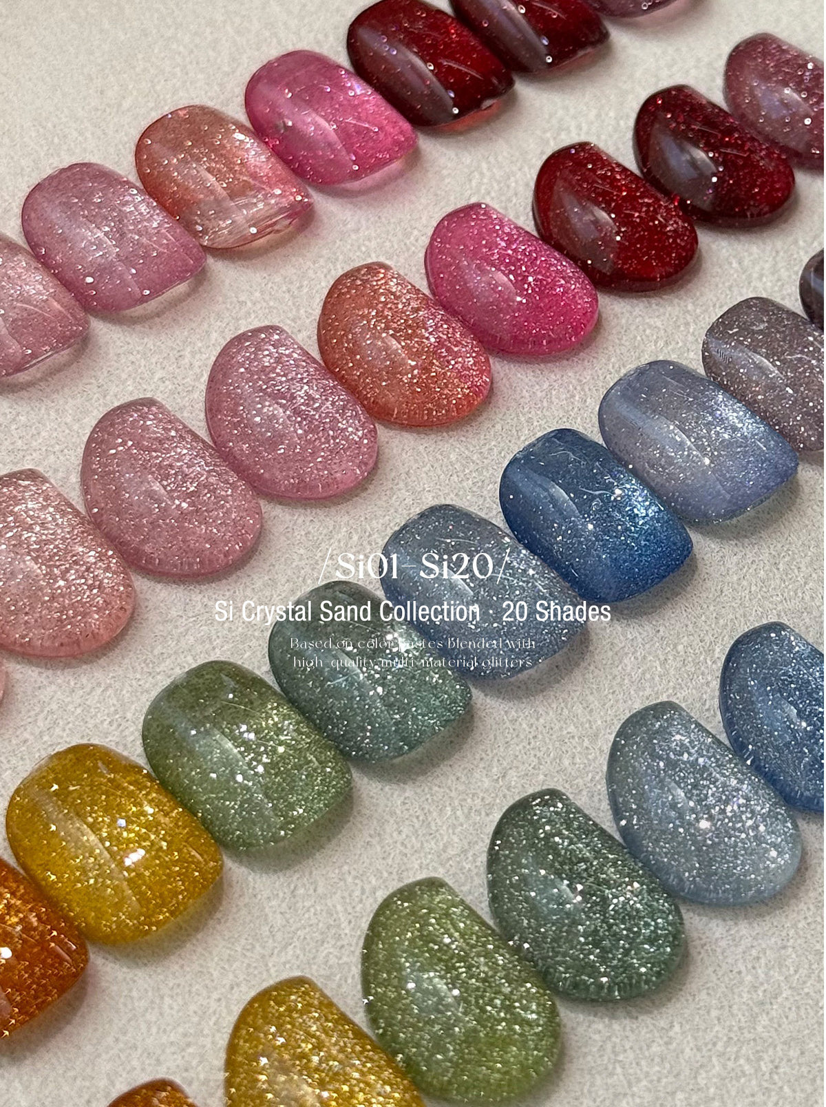 YHH Rose & Mino Crystal Sand Collection | 20 Shades Crushed Diamond Reflective Jar Gel Polish, 5g - image 8