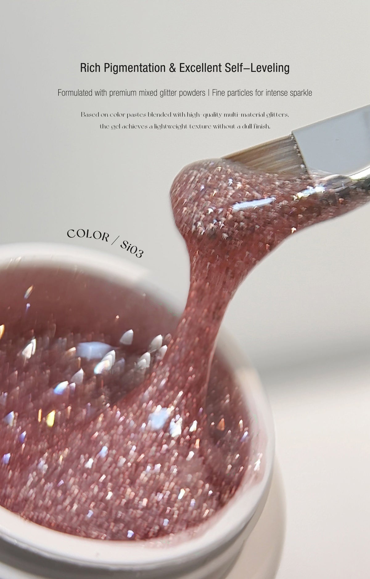 YHH Rose & Mino Crystal Sand Collection | 20 Shades Crushed Diamond Reflective Jar Gel Polish, 5g - image 9
