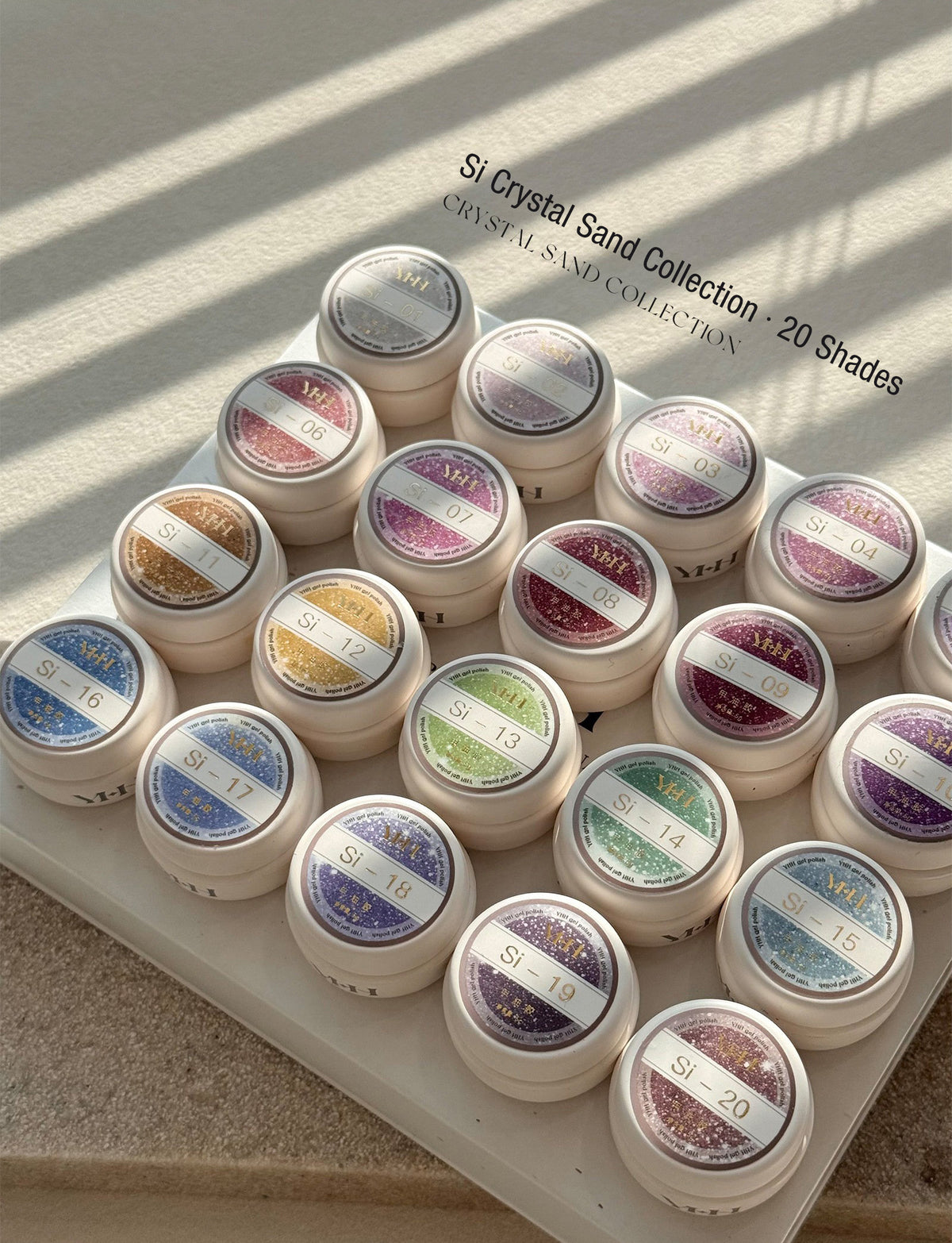 YHH Rose & Mino Crystal Sand Collection | 20 Shades Crushed Diamond Reflective Jar Gel Polish, 5g - image 13