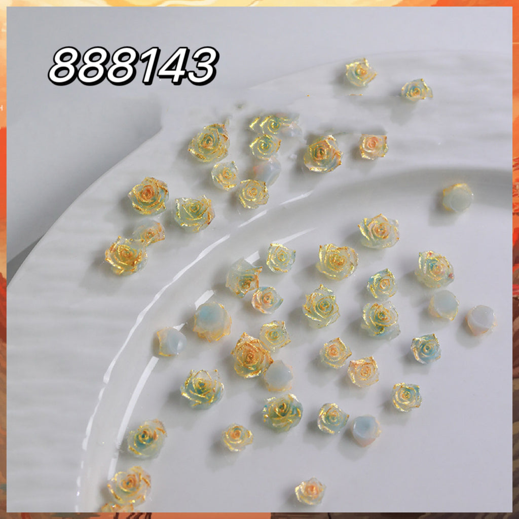 3D Nail Decor Resin Rose Camellia Collection