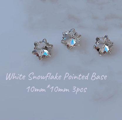 Nail Formula White Snowflake Pointed Base 3pcs