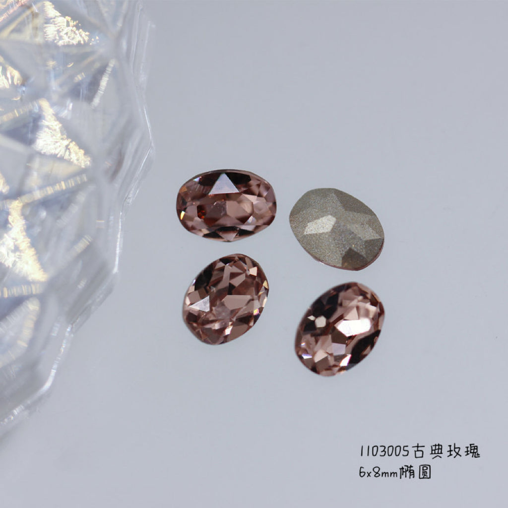 Nail Formula Pointed Base 6*8mm Oval Diamond 4pcs