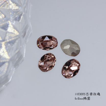Nail Formula Pointed Base 6*8mm Oval Diamond 4pcs