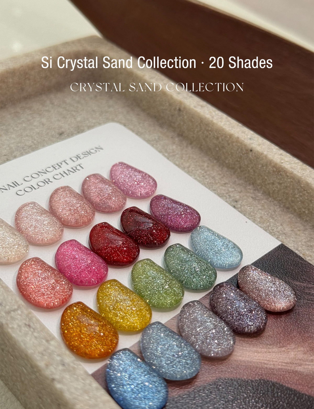 YHH Rose & Mino Crystal Sand Collection | 20 Shades Crushed Diamond Reflective Jar Gel Polish, 5g - image 15
