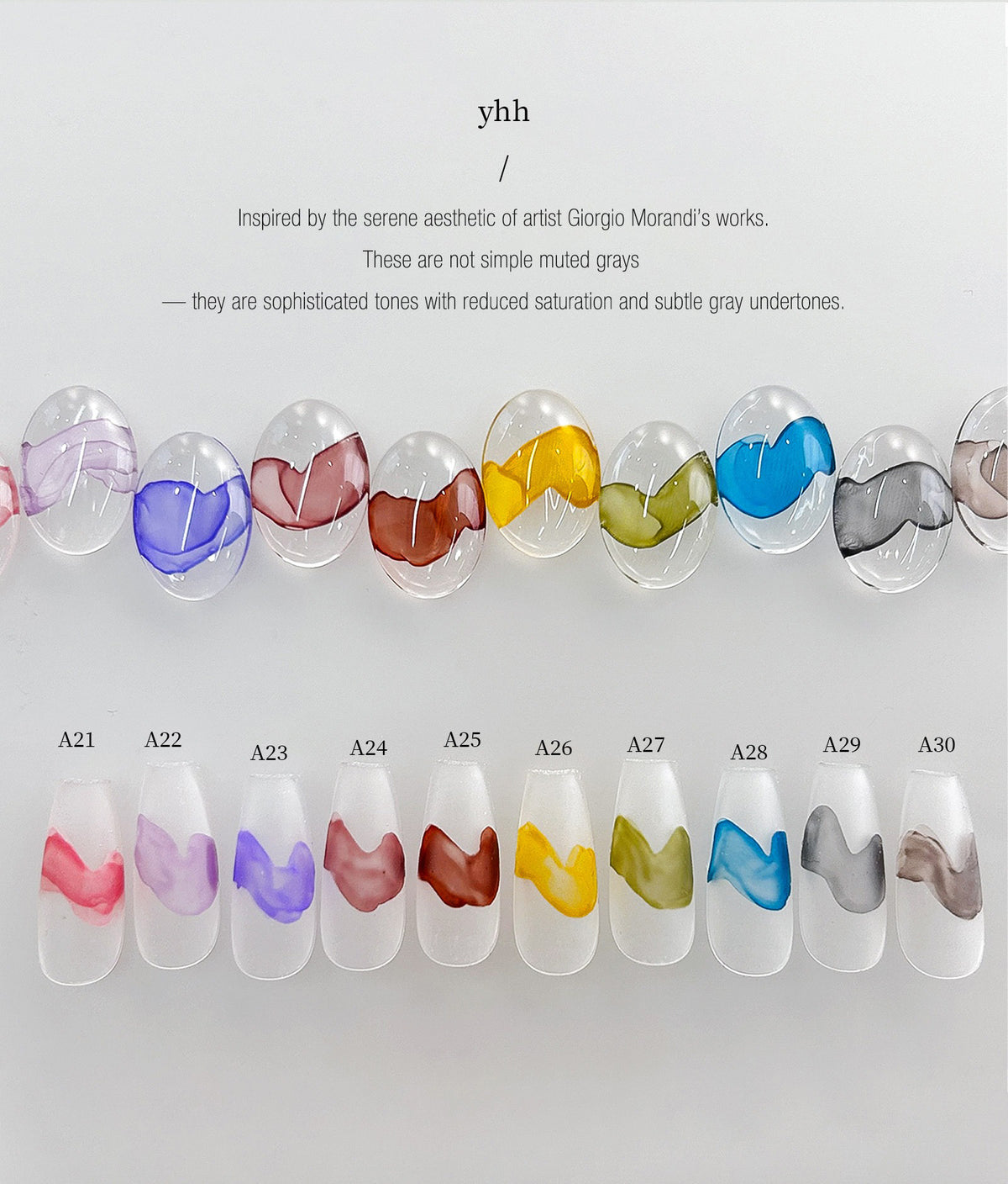 YHH Watercolor Nail Ink 7ml（A01-A40） - image 13