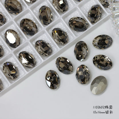 NF Select Nail Formula Pointed Base 10*14mm Oval Diamond 3pcs