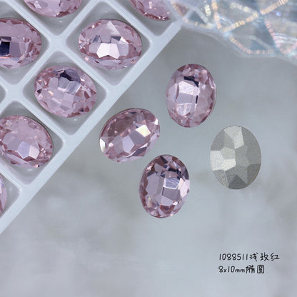 NF Select Nail Formula Pointed Base 8*10mm Oval Diamond 4pcs