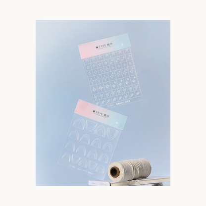 TAYE Reusable Hollow Nail Stickers - TY-002 Butterfly & Heart