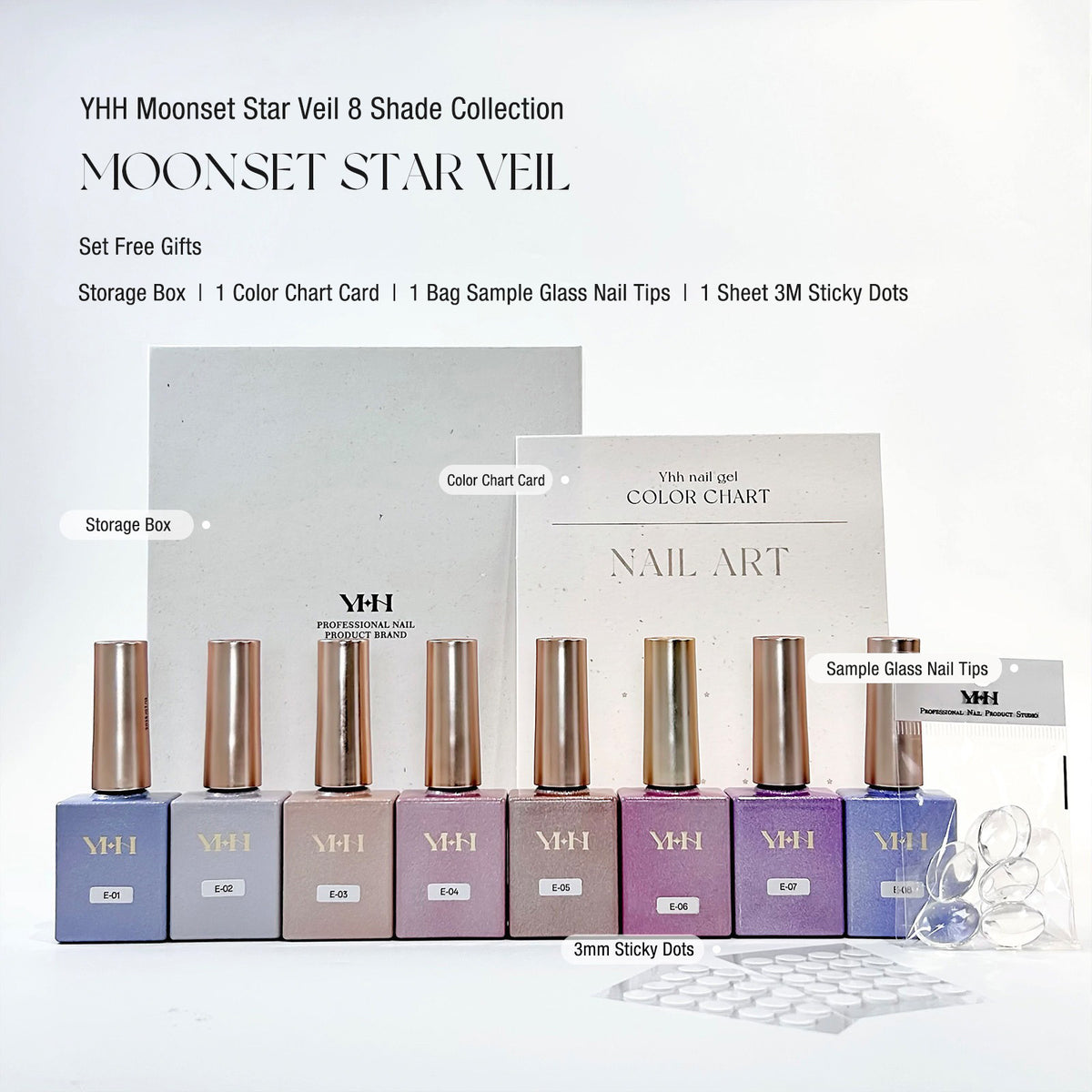 NF x YHH Moonset Star Veil Color Bottle Glitter Gel 10ml - E01