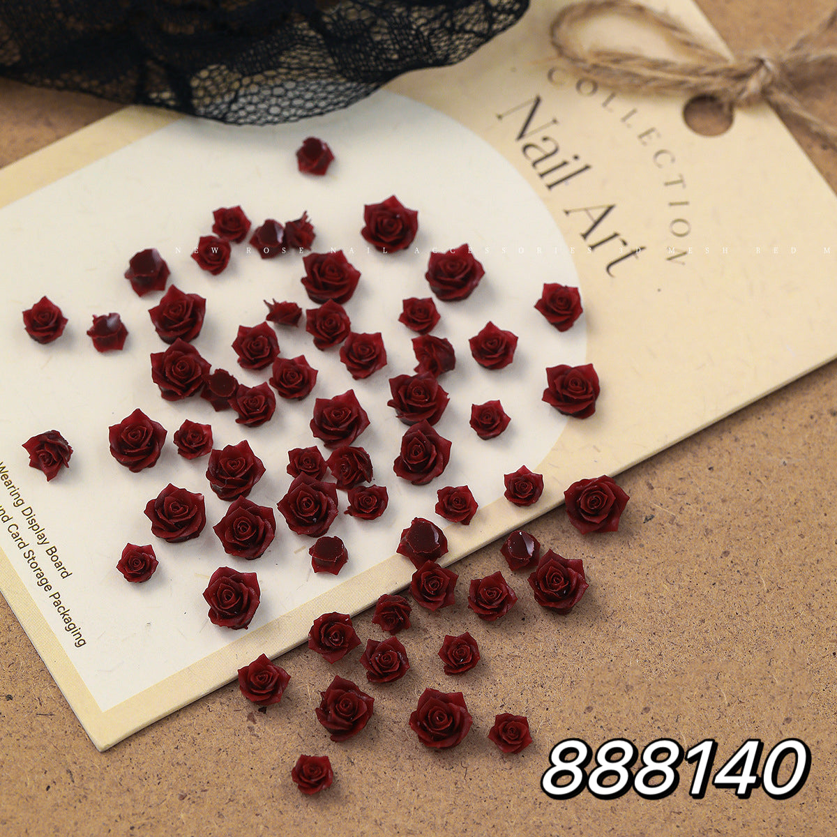 3D Nail Decor Resin Rose Camellia Collection