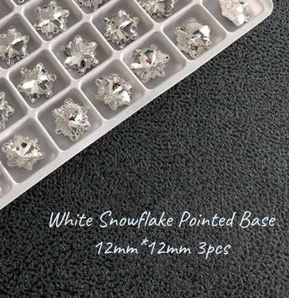 Nail Formula White Snowflake Pointed Base 3pcs