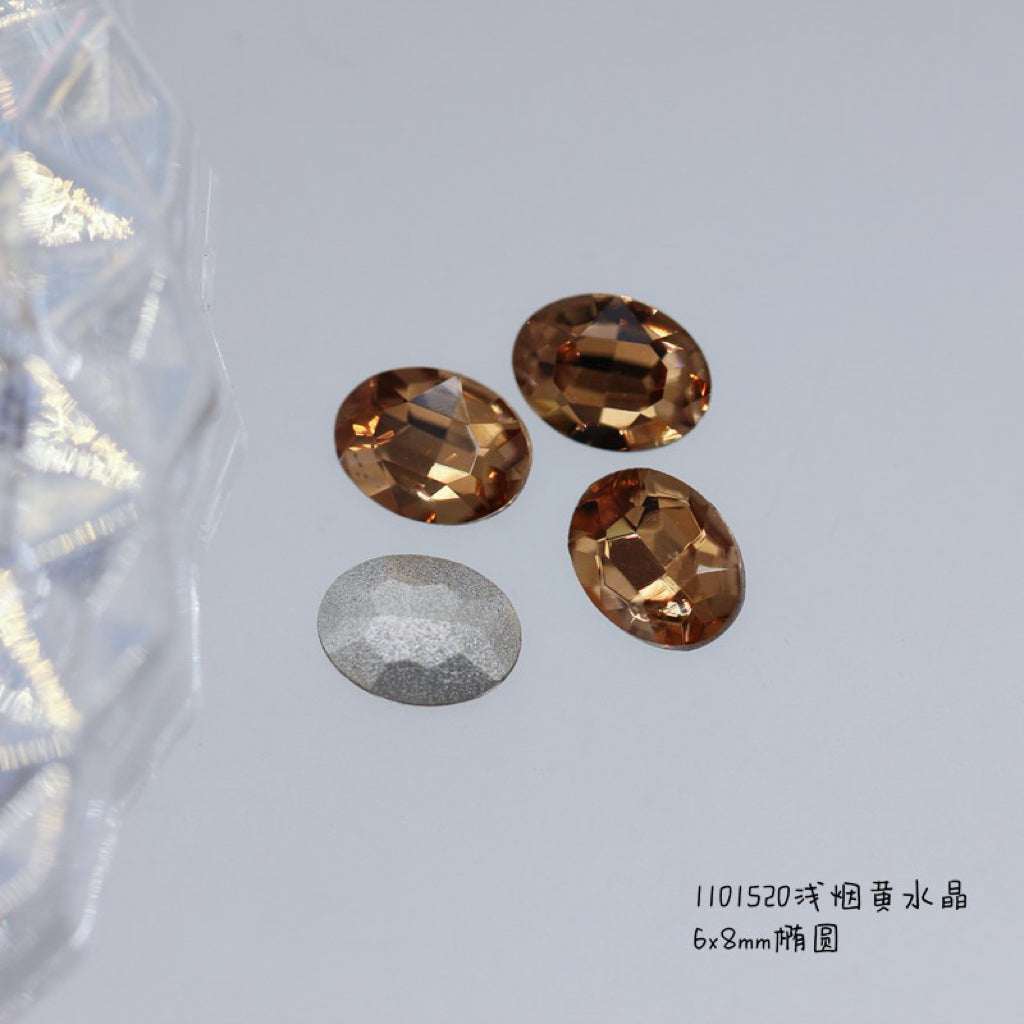 Nail Formula Pointed Base 6*8mm Oval Diamond 4pcs