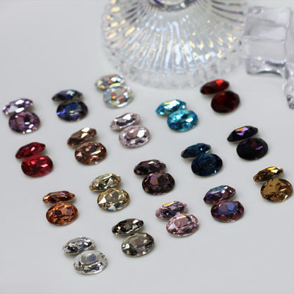 NF Select Nail Formula Pointed Base 10*14mm Oval Diamond 3pcs