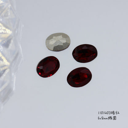 Nail Formula Pointed Base 6*8mm Oval Diamond 4pcs