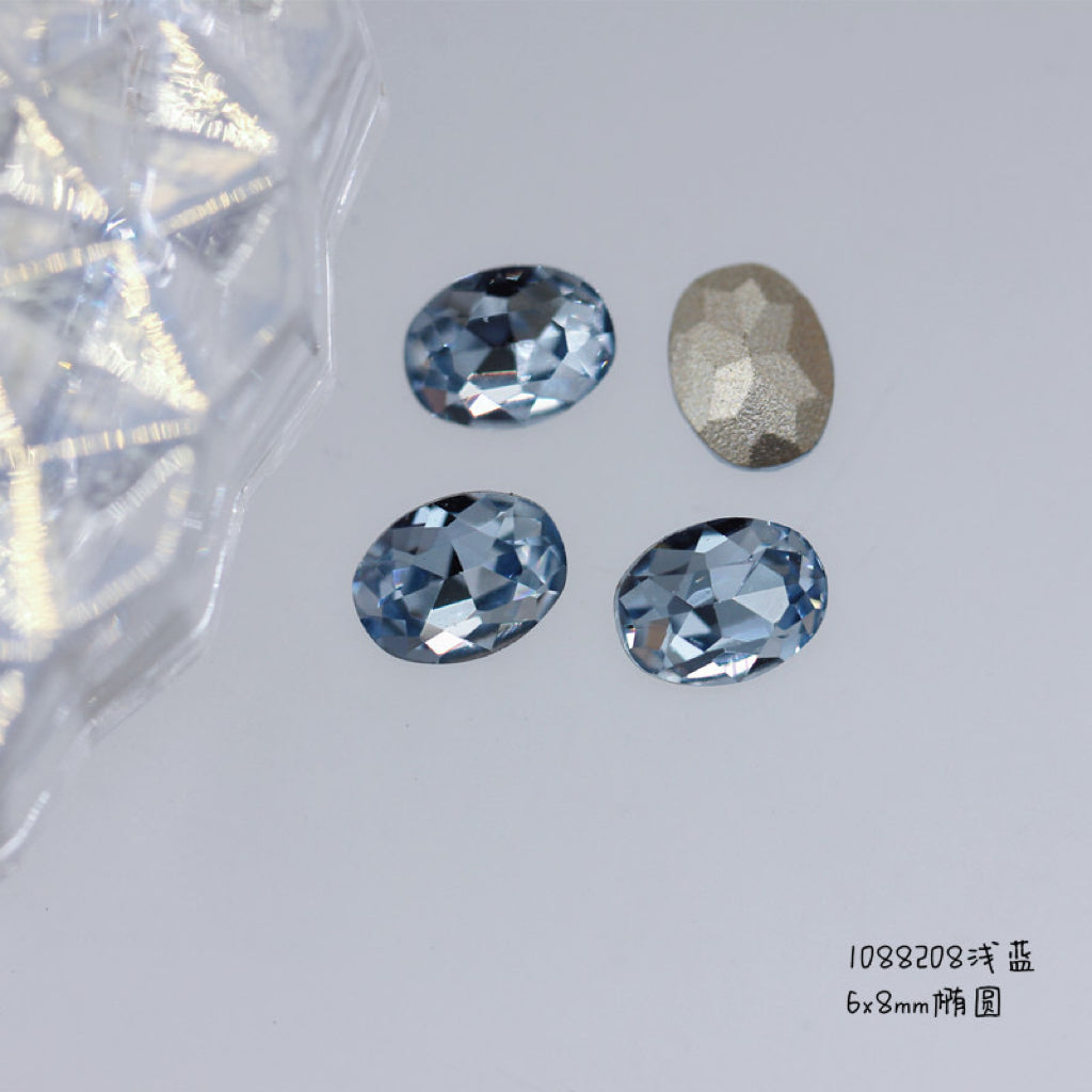 Nail Formula Pointed Base 6*8mm Oval Diamond 4pcs