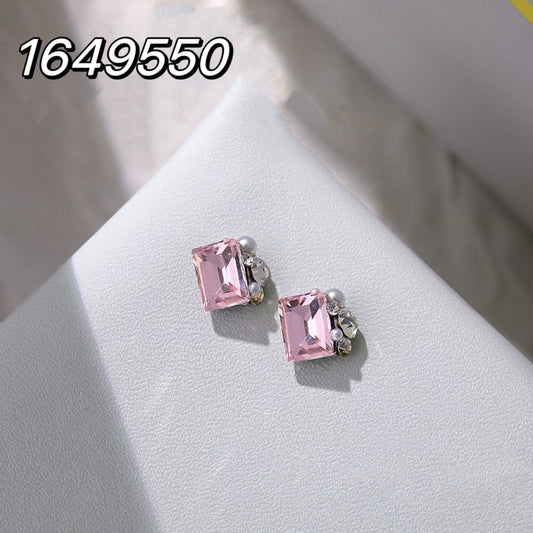 9*9mm Right Rectangle Pile Diamond with Pearl Collection