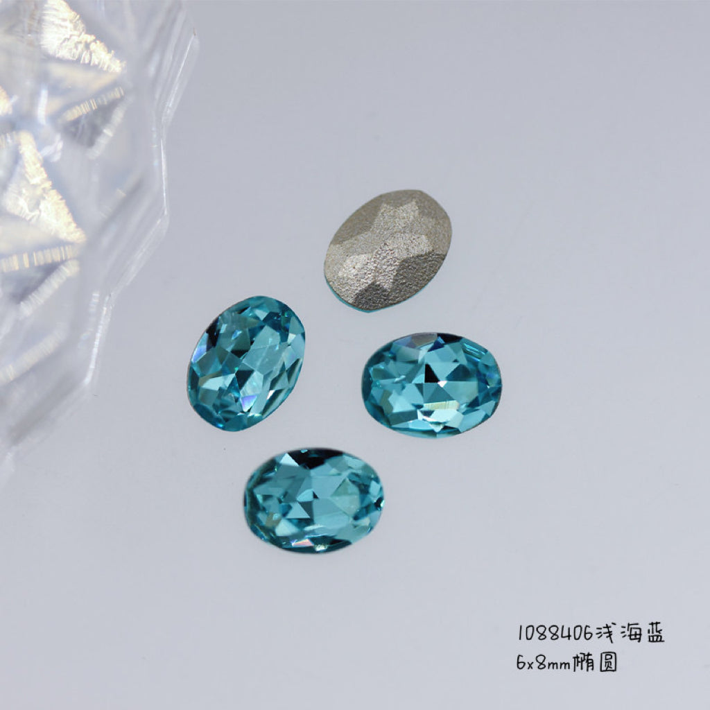 Nail Formula Pointed Base 6*8mm Oval Diamond 4pcs
