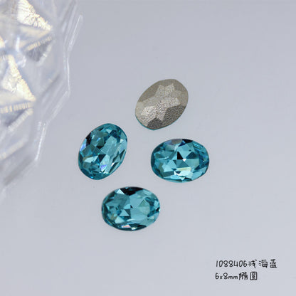 Nail Formula Pointed Base 6*8mm Oval Diamond 4pcs
