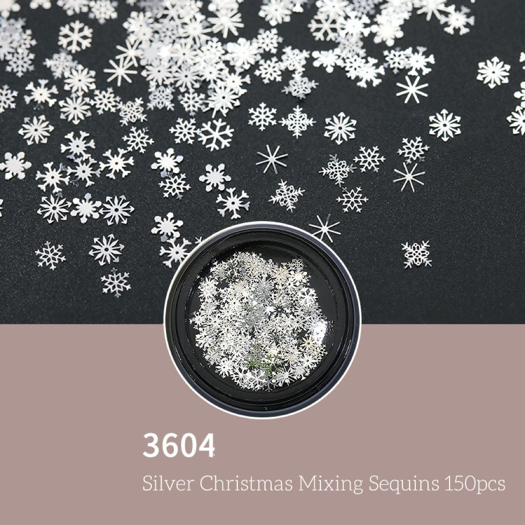 Mixing Christmas and Snowflake Nail Sequins Collection
