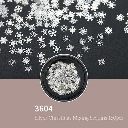 Mixing Christmas and Snowflake Nail Sequins Collection